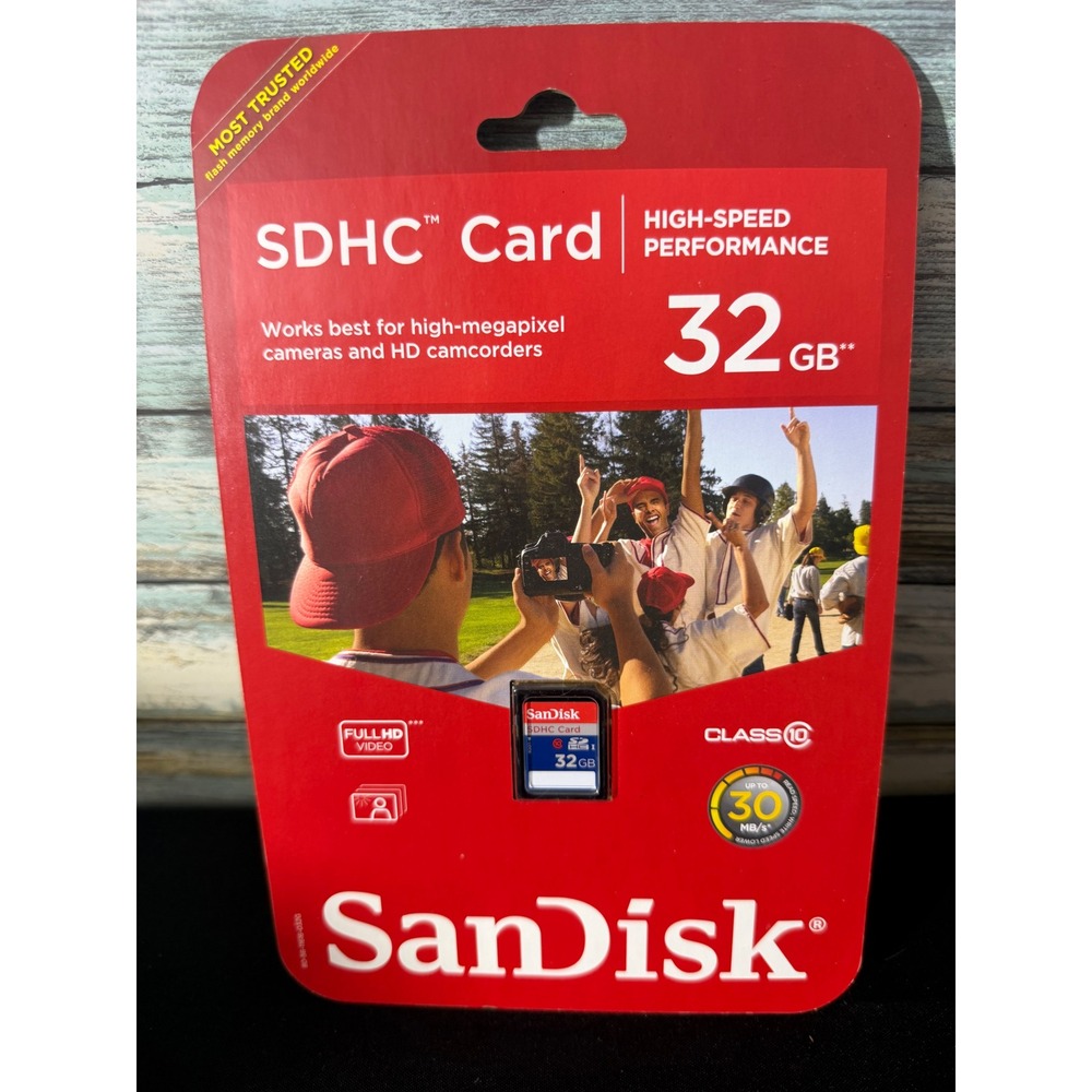 SanDisk SDHC Card 32GB Blue New Class 10 High-Speed Performance SDSDB-032G-B35